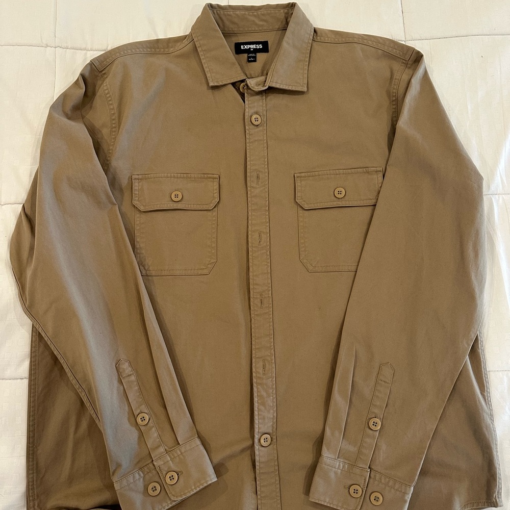 Express Khaki Casual Shirt
